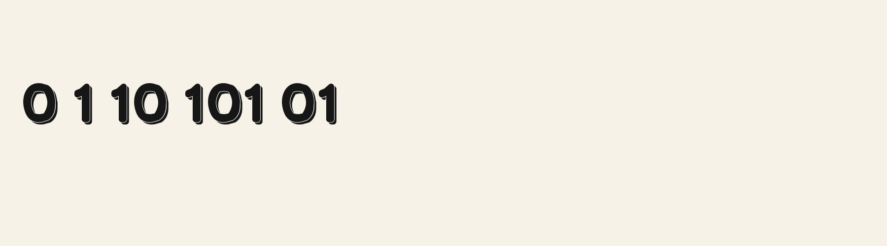 Pop 3D numbers specimen