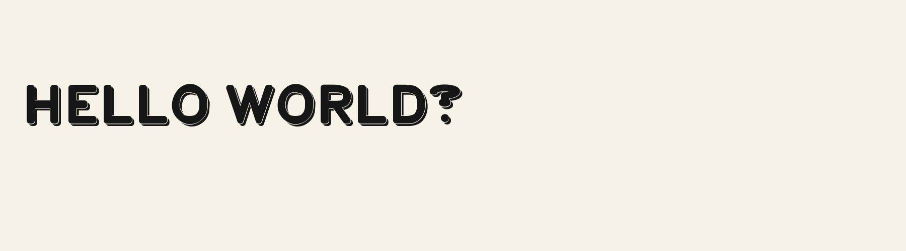 Pop 3D pangram specimen
