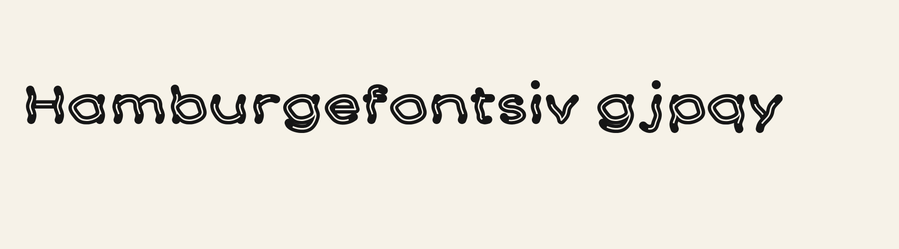 Wave Inline lowercase specimen