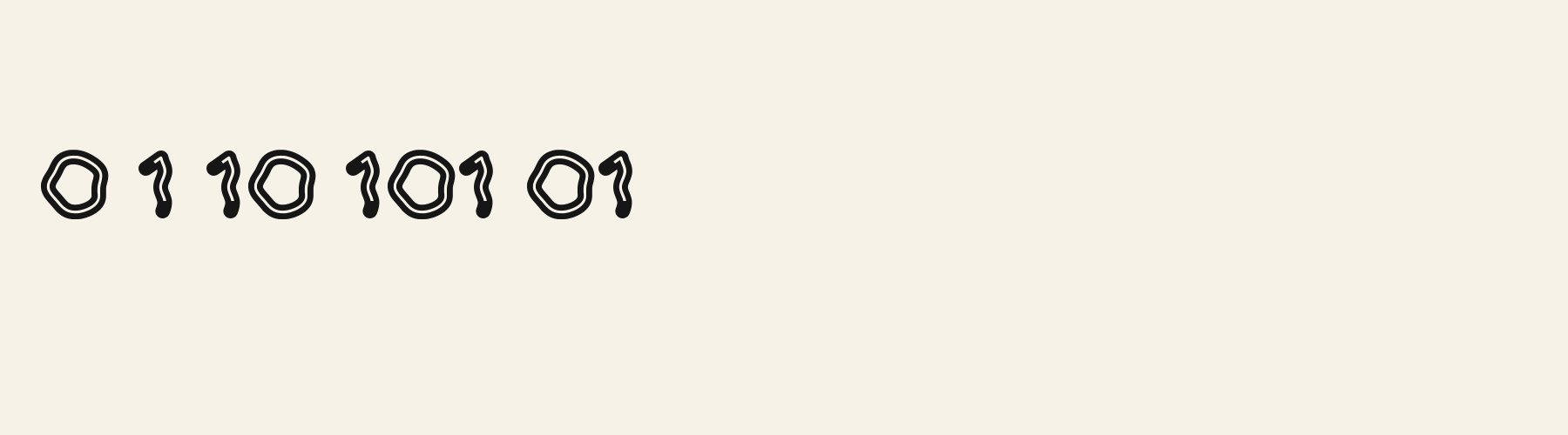 Wave Inline numbers specimen