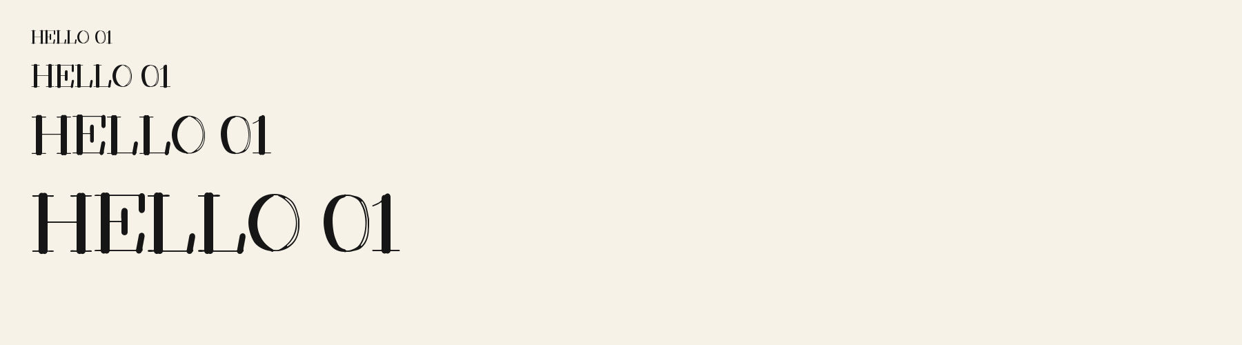 Pointe Serif sizes specimen