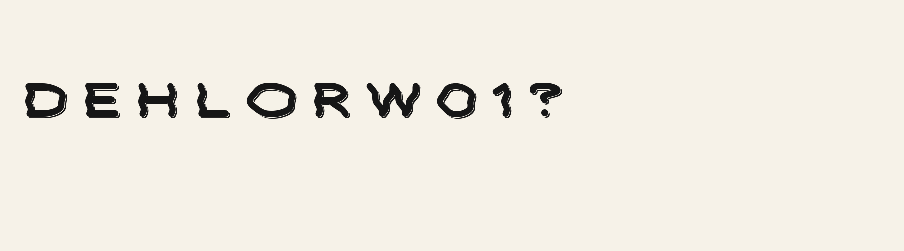 Disco Wave Shadow alphabet specimen