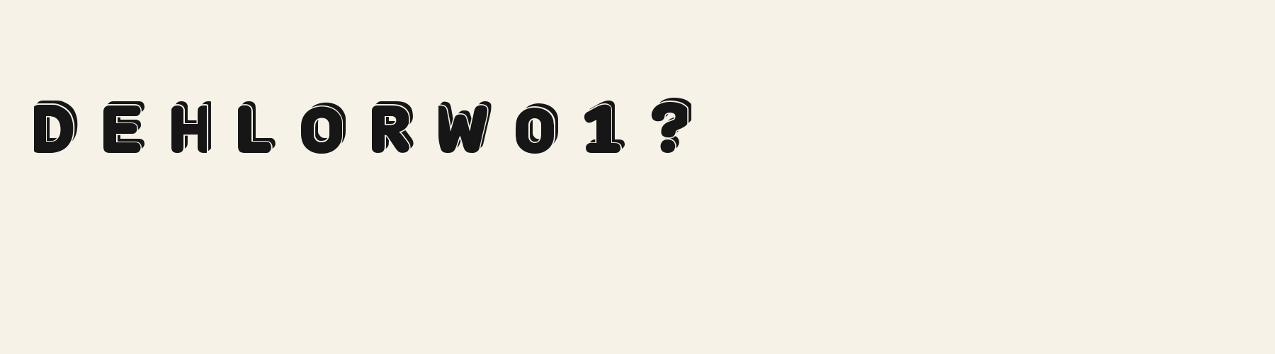 Retro Tv Rounded 3D alphabet specimen