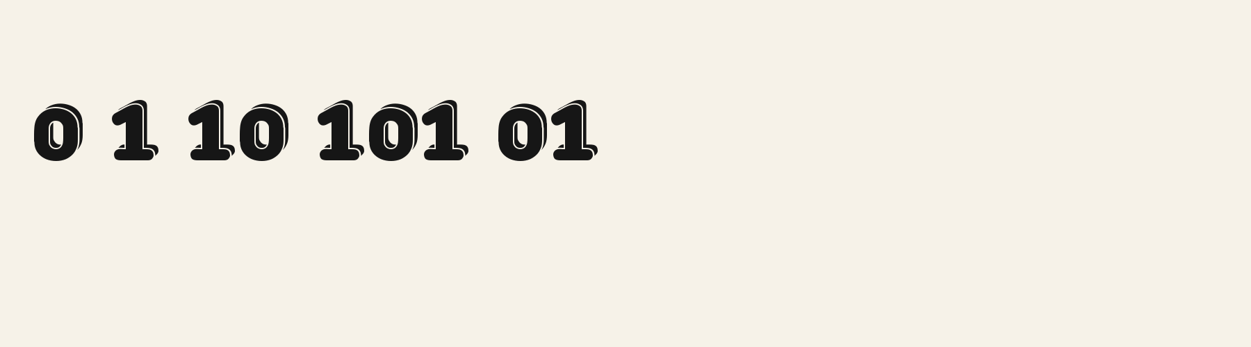 Retro Tv Rounded 3D numbers specimen