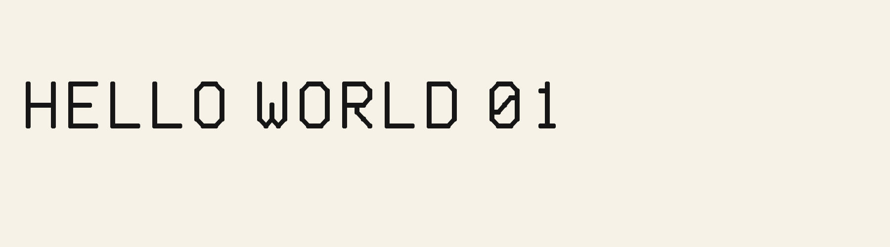 Mono Code Cut bold specimen