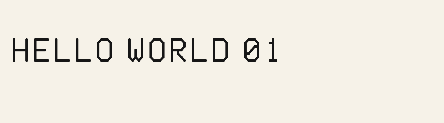 Mono Code Cut bold specimen