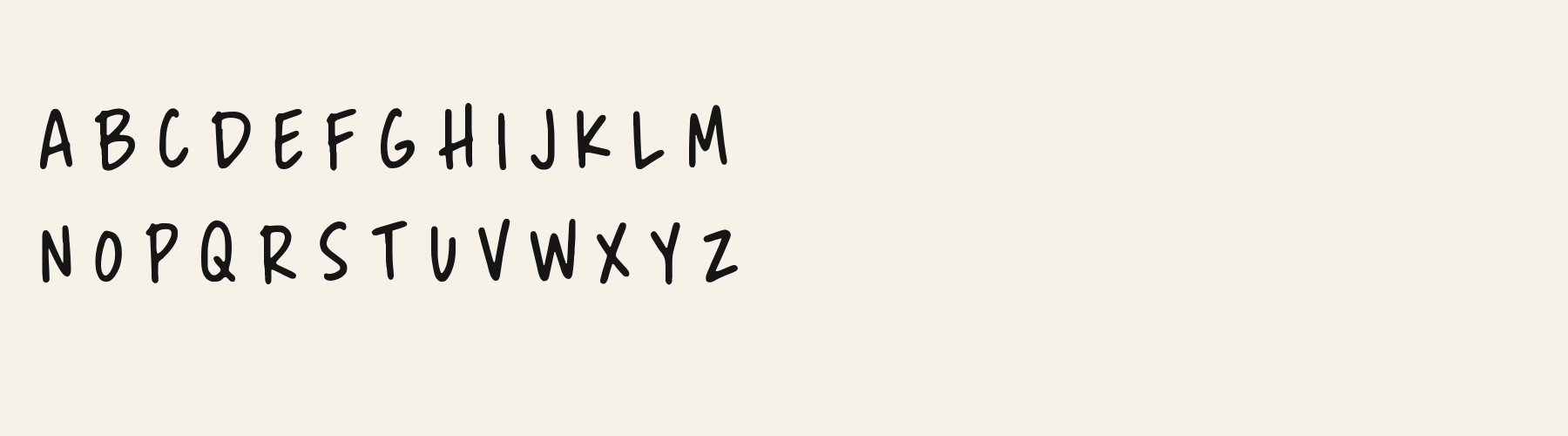 Marker Memo alphabet specimen
