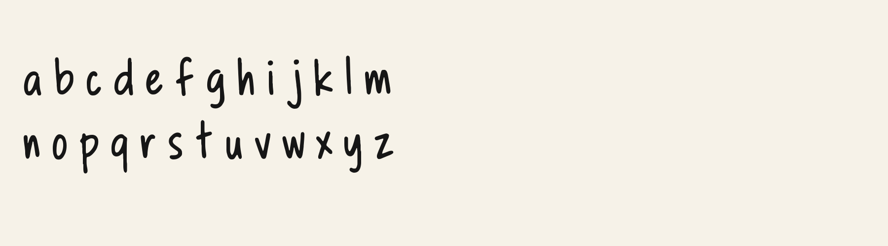 Marker Memo lowercase specimen