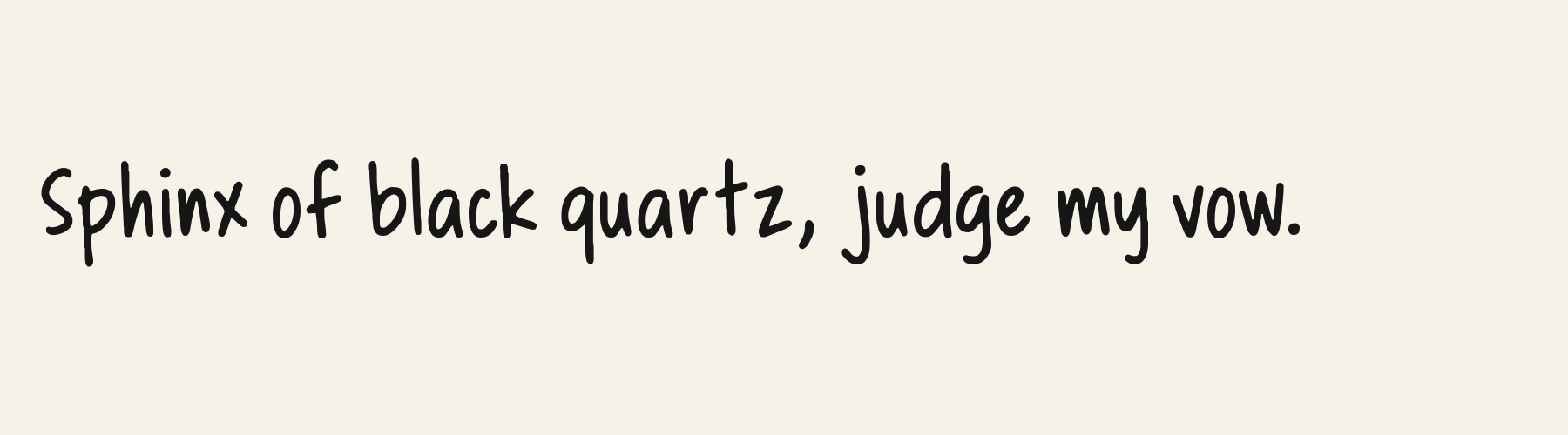 Marker Memo pangram specimen