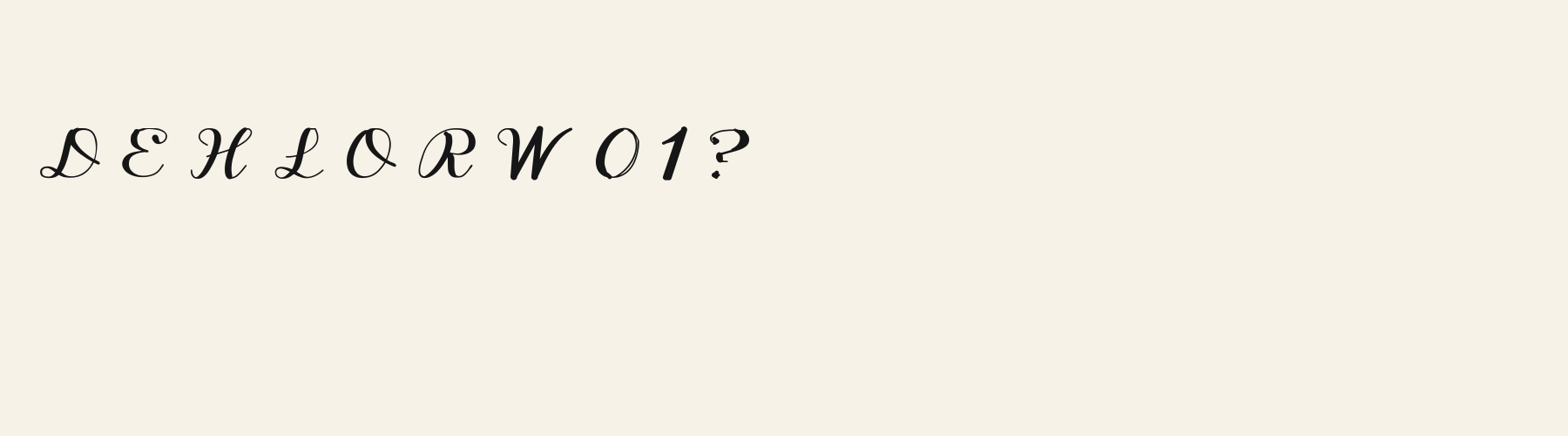 Copperline Script alphabet specimen