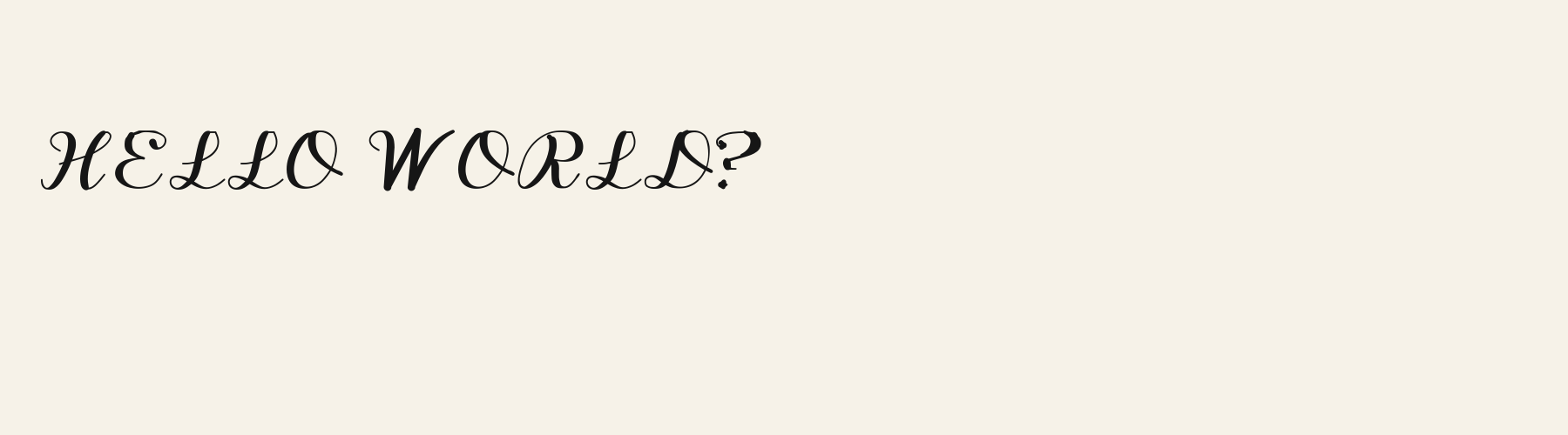 Copperline Script pangram specimen