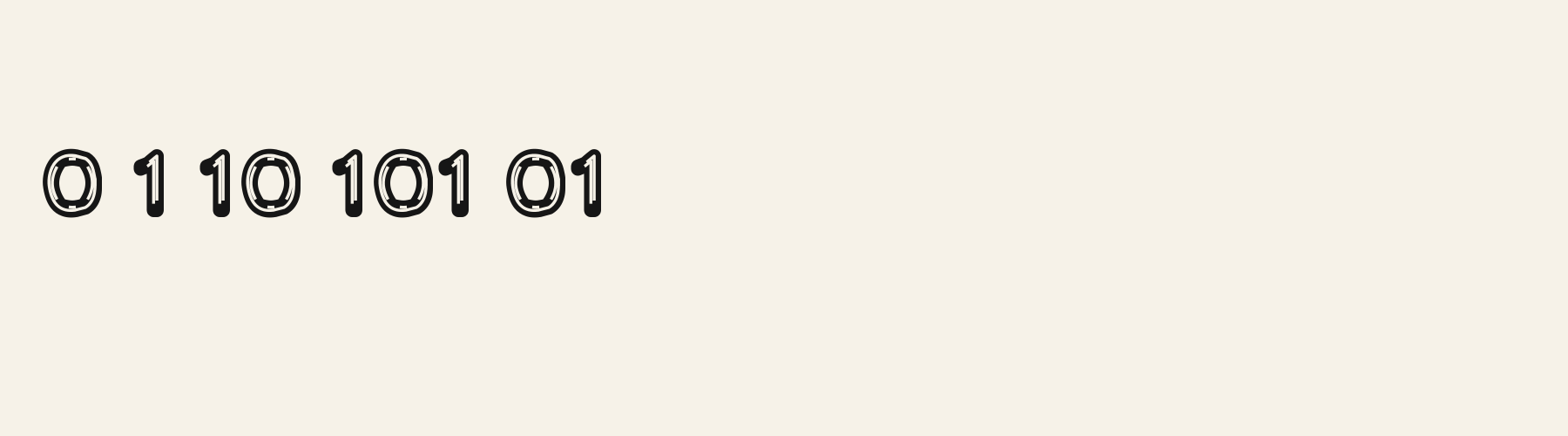 Marquee Round Inline numbers specimen