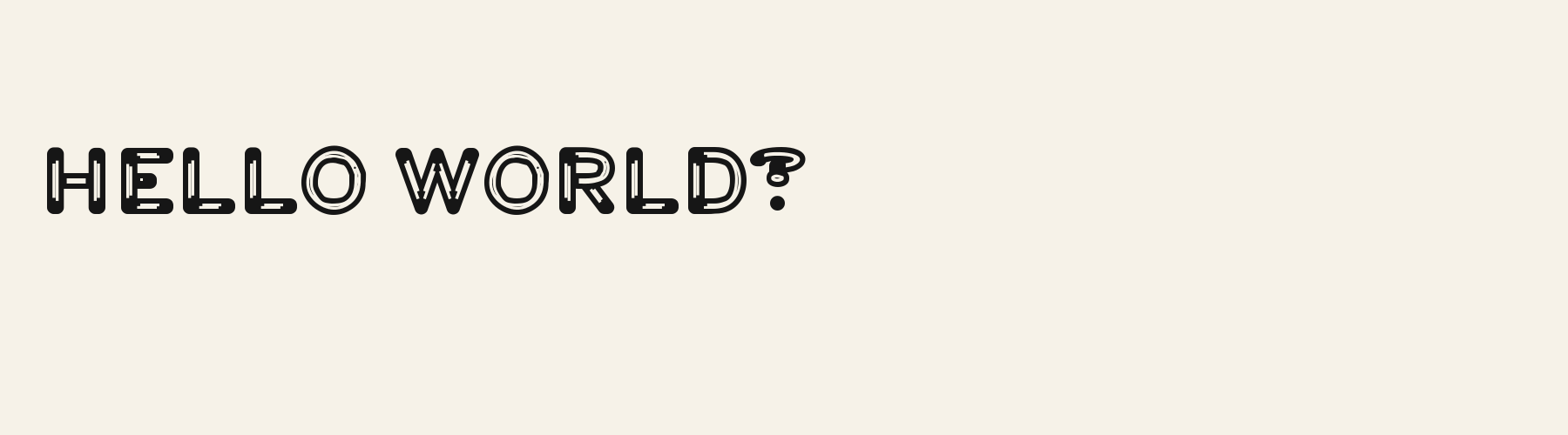 Marquee Round Inline pangram specimen
