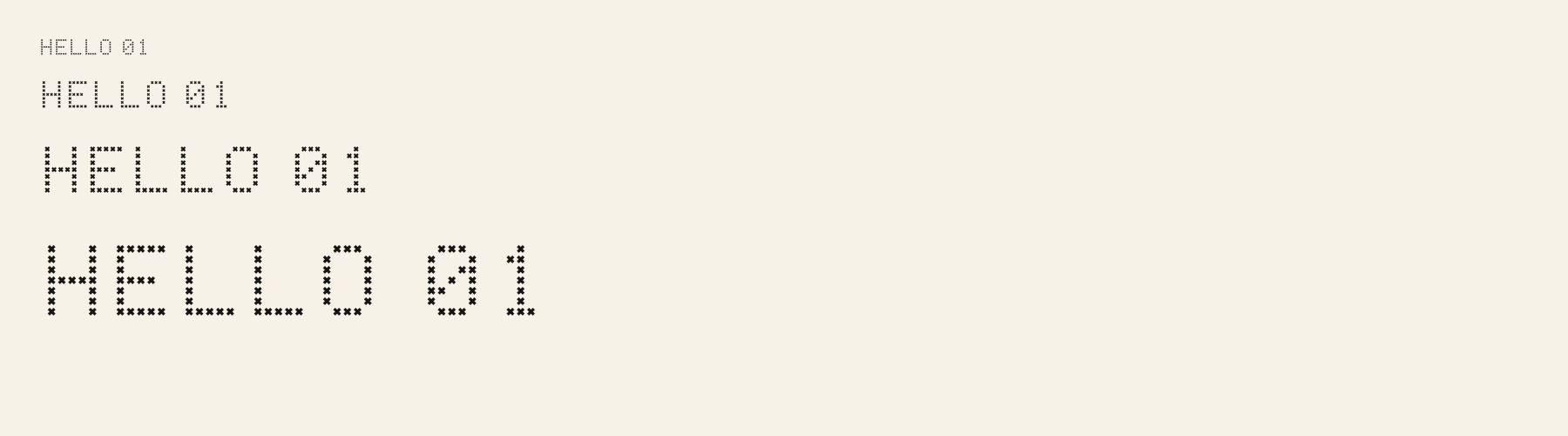 Pixel Cross Stitch Grid sizes specimen