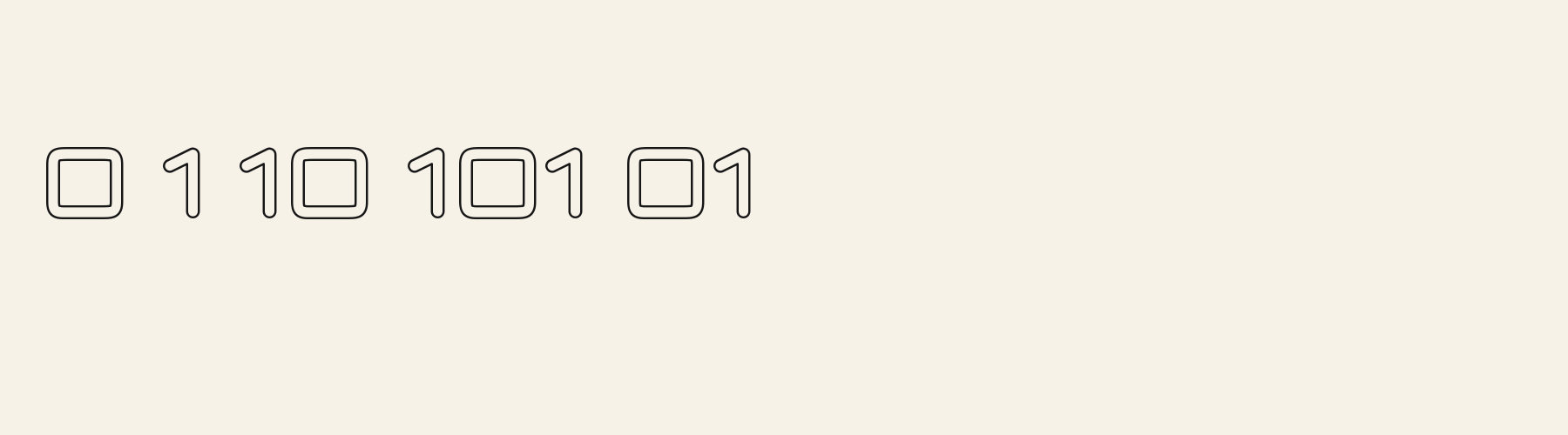 Bubble Tech Outline numbers specimen