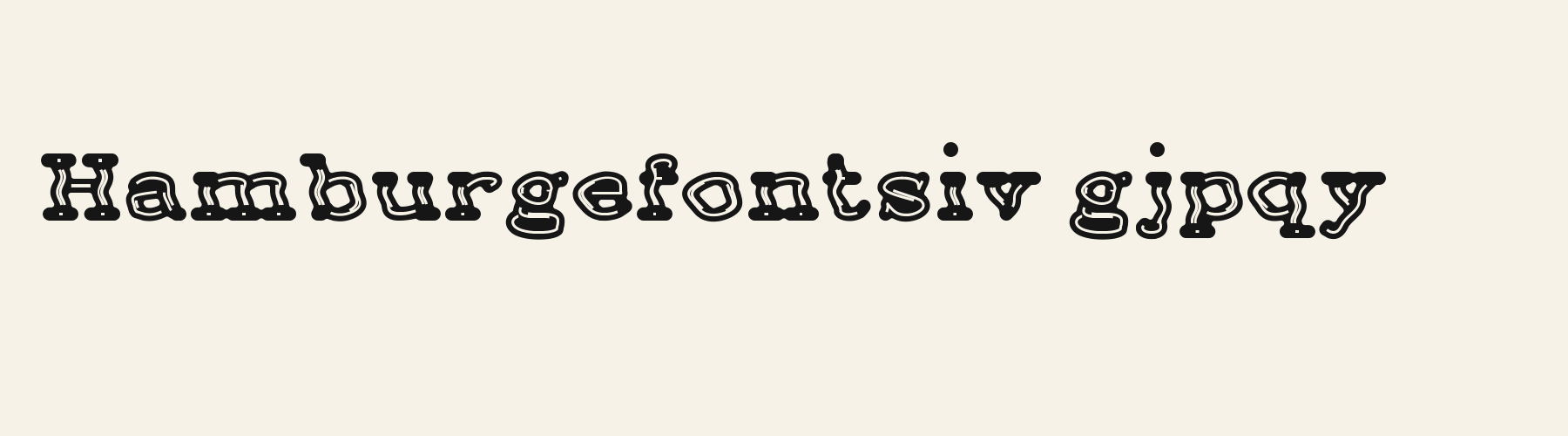 Lounge Inline lowercase specimen