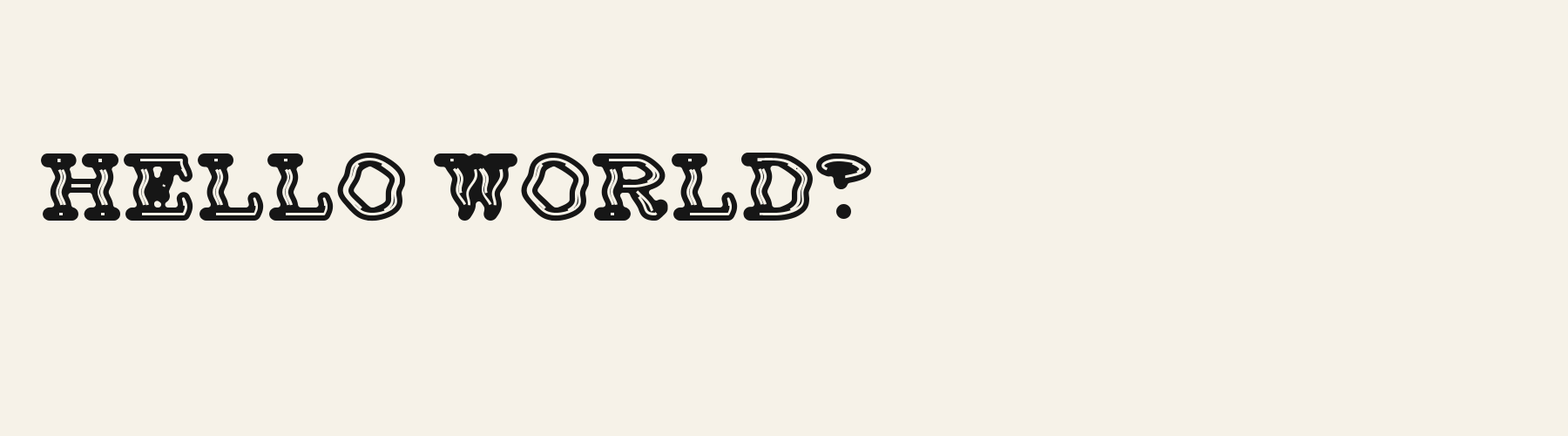 Lounge Inline pangram specimen