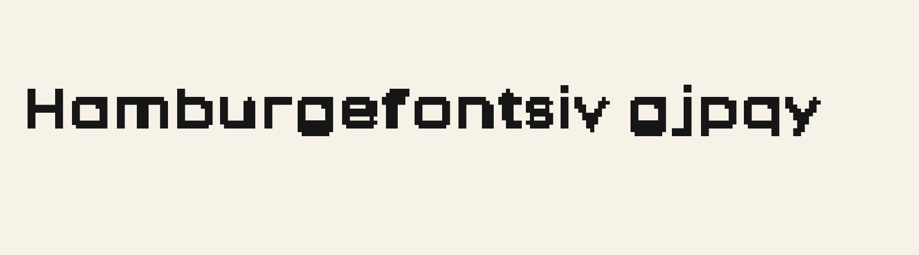 Arcade Block Pixel lowercase specimen