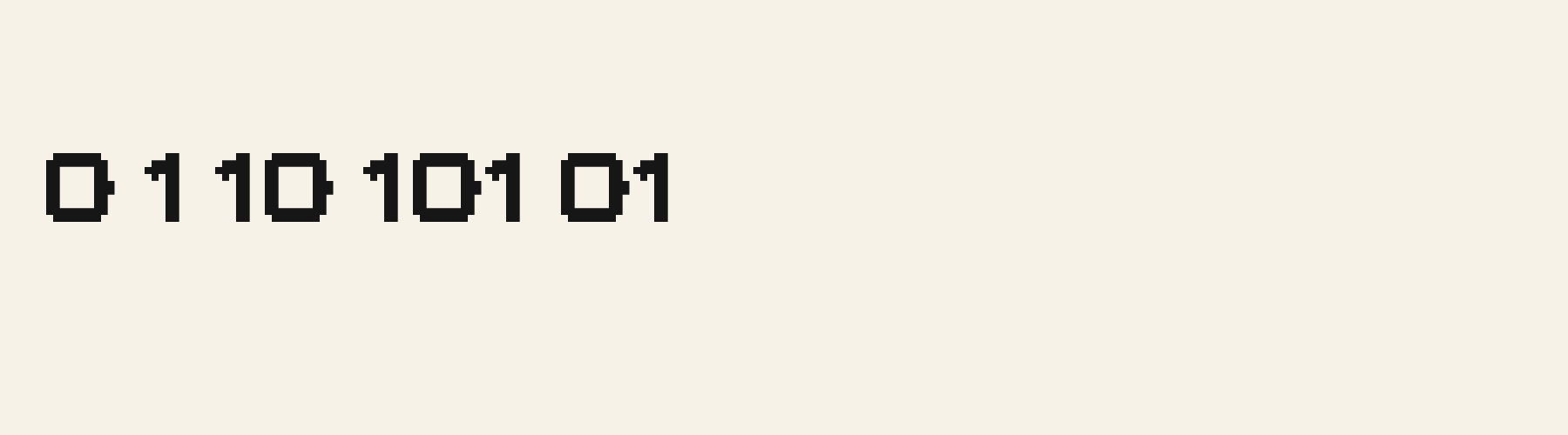 Arcade Block Pixel numbers specimen