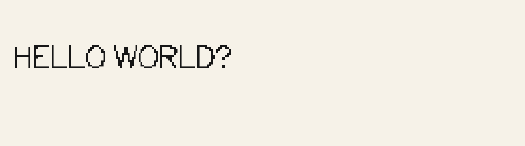 Bitline Pixel pangram specimen