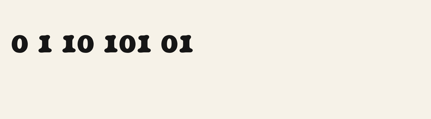 Bubble Pillow Serif numbers specimen